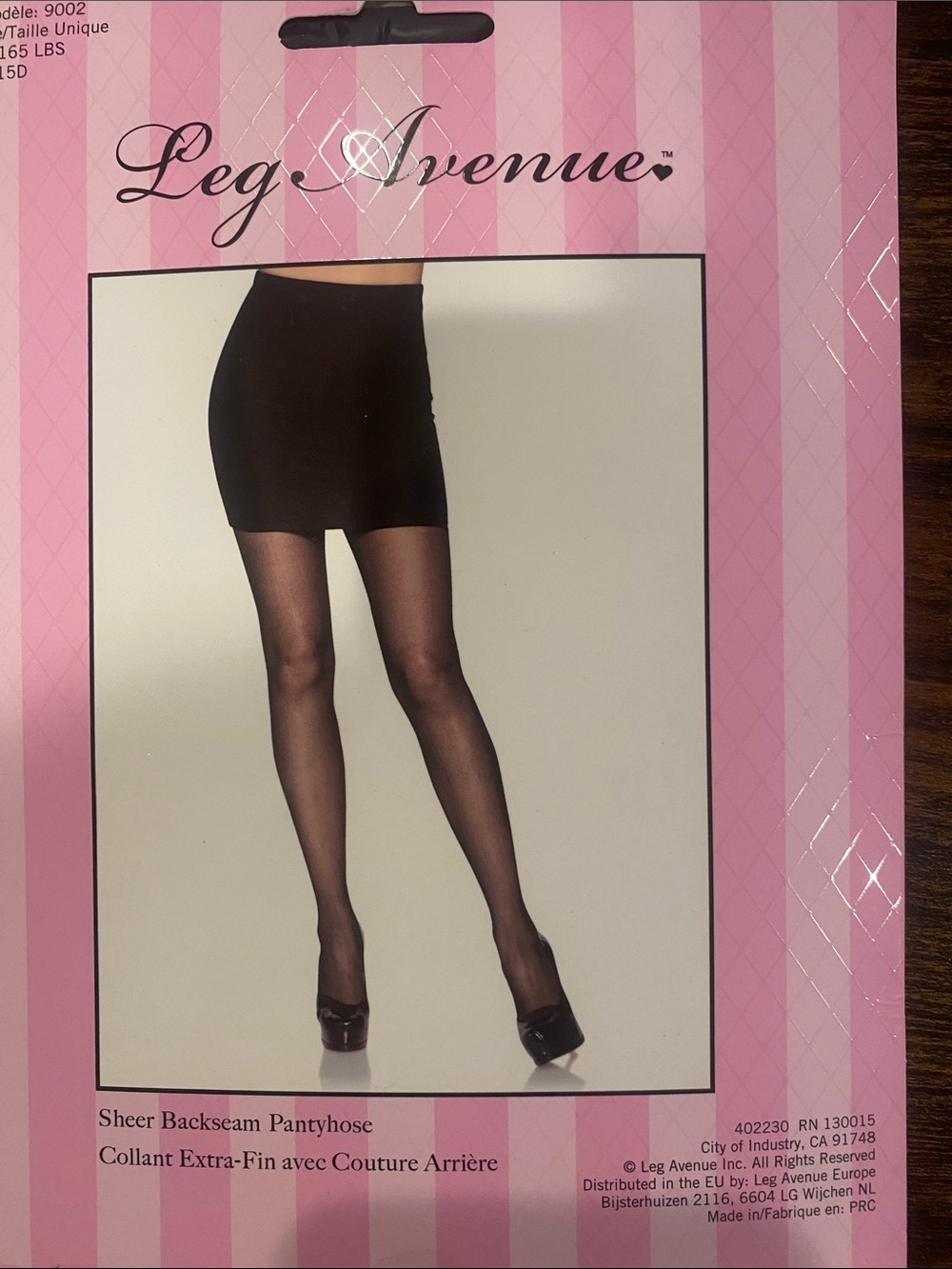 Brand new Leg Avenue Sheer Backseam Pantyhose - Black - Picture 3 of 3